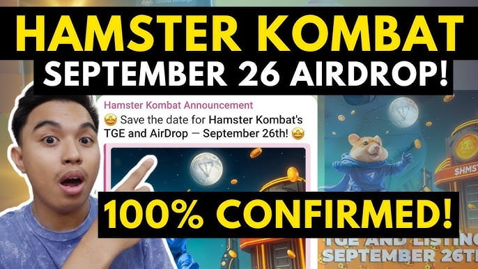 Hamster Kombats TGE and Airdrop Listing: What to Expect on September 26th